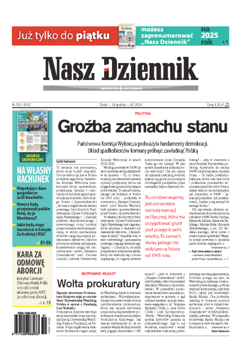 Nasz Dziennik z dnia 18.12.2024 wydanie PDF