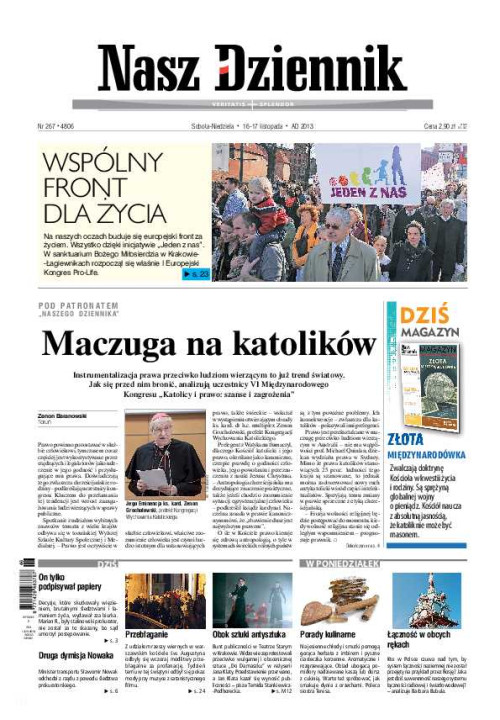 Nasz Dziennik z dnia 16.11.2013 wydanie PDF