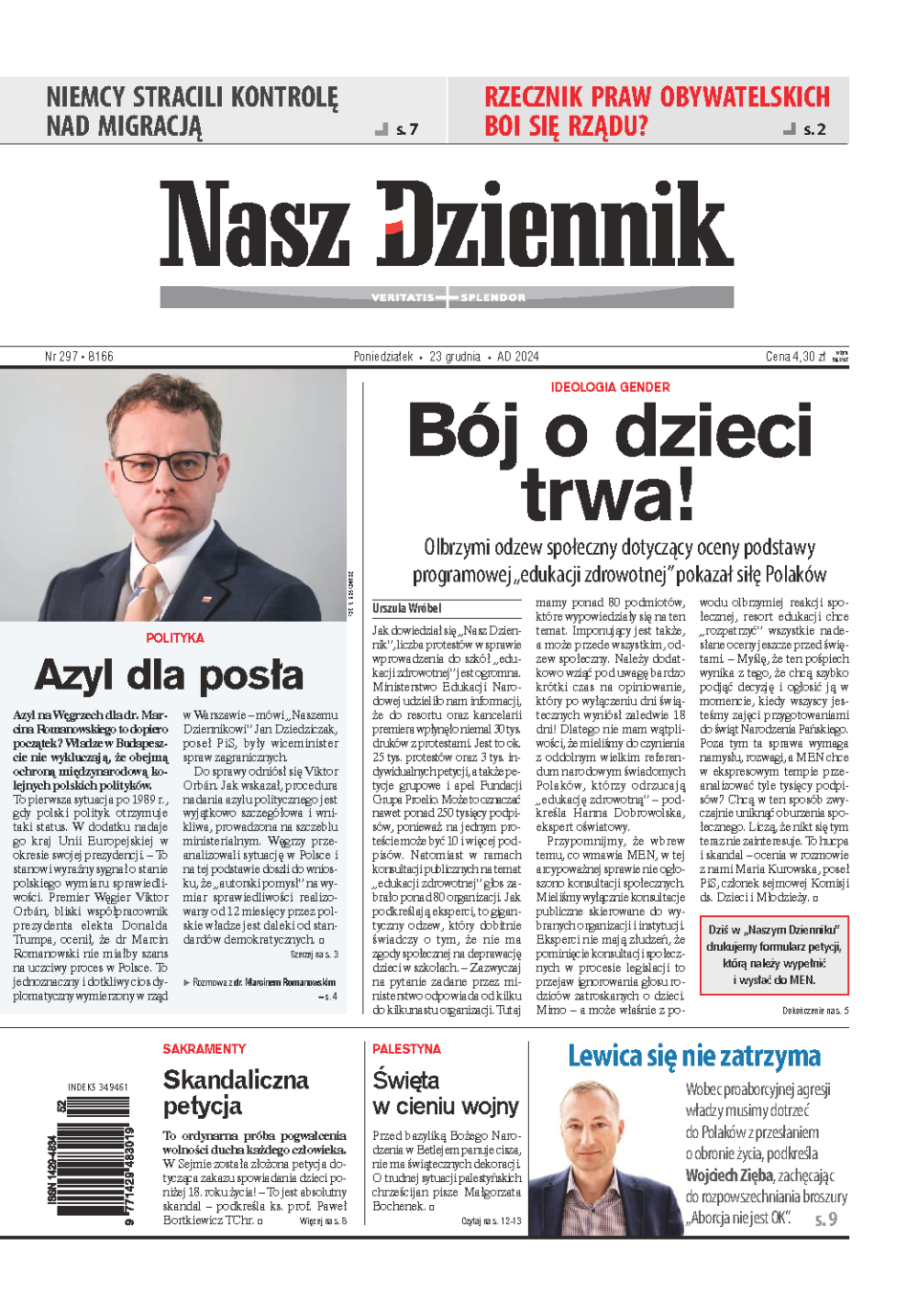 Nasz Dziennik z dnia 23.12.2024 wydanie PDF