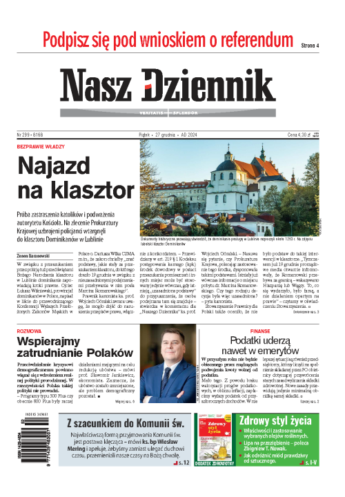 Nasz Dziennik z dnia 27.12.2024 wydanie PDF