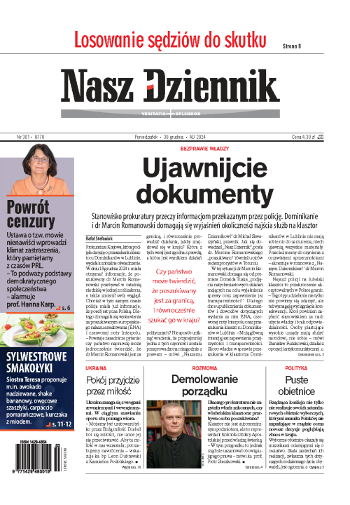 Nasz Dziennik z dnia 30.12.2024 wydanie PDF