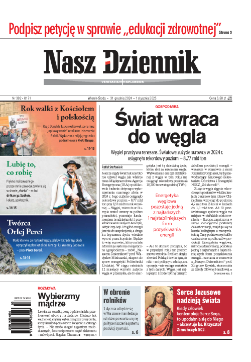 Nasz Dziennik z dnia 31.12.2024 wydanie PDF