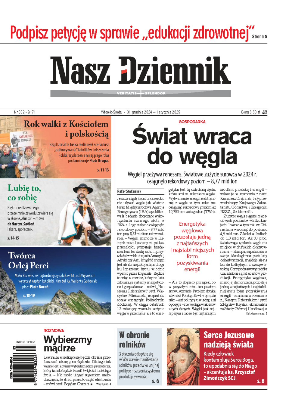 Nasz Dziennik z dnia 31.12.2024 wydanie PDF