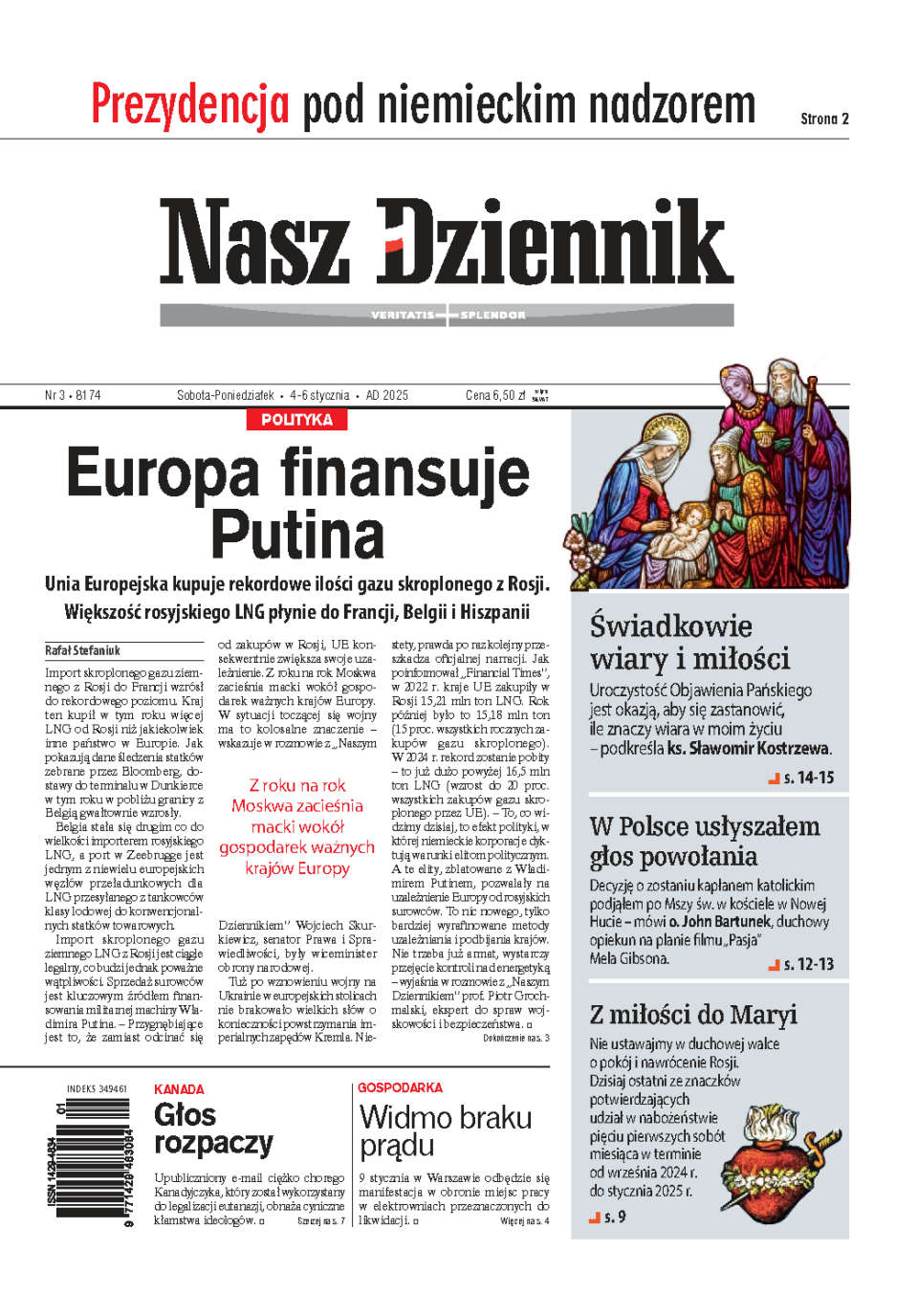 Nasz Dziennik z dnia 04.01.2025 wydanie PDF