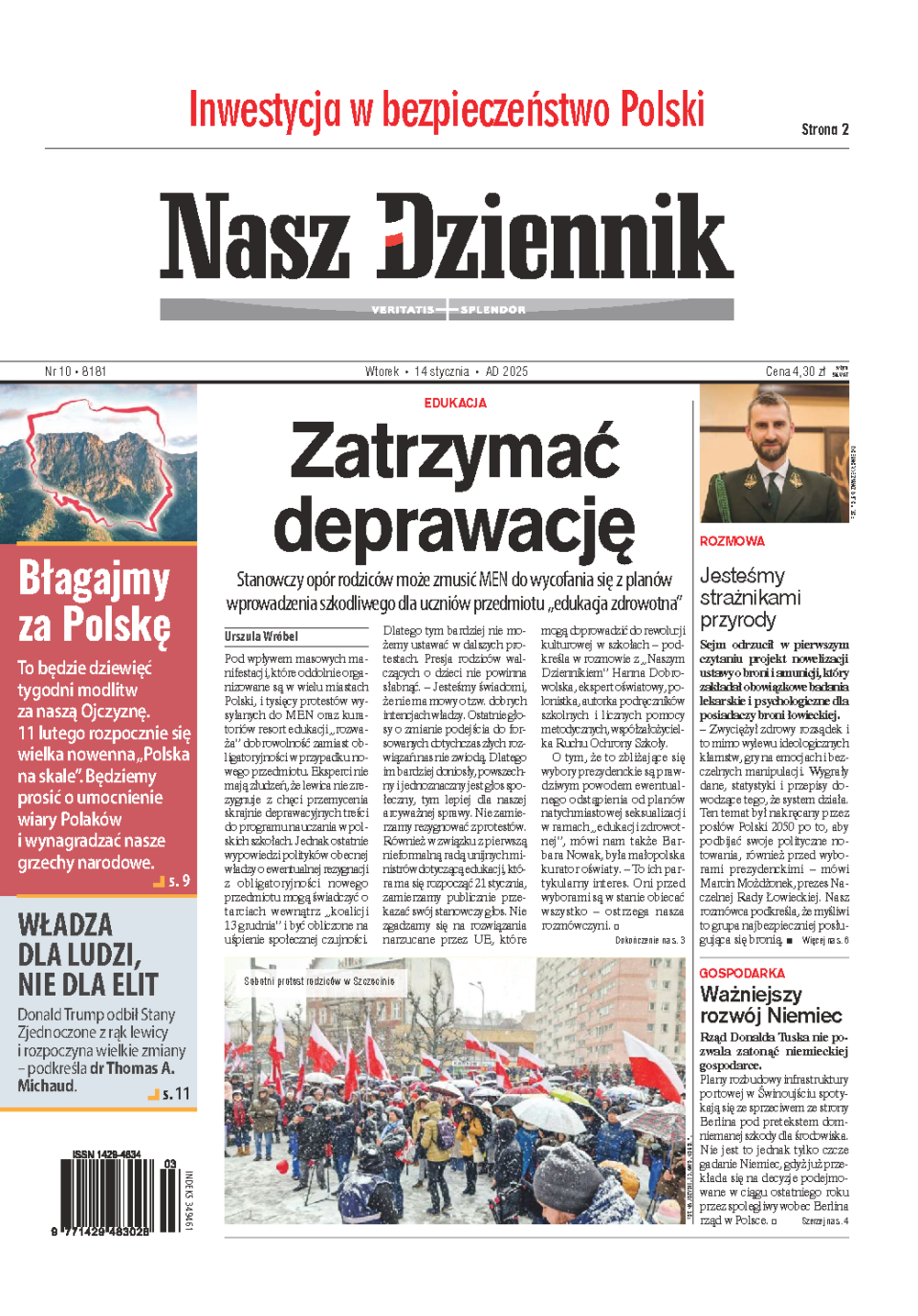 Nasz Dziennik z dnia 14.01.2025 wydanie PDF