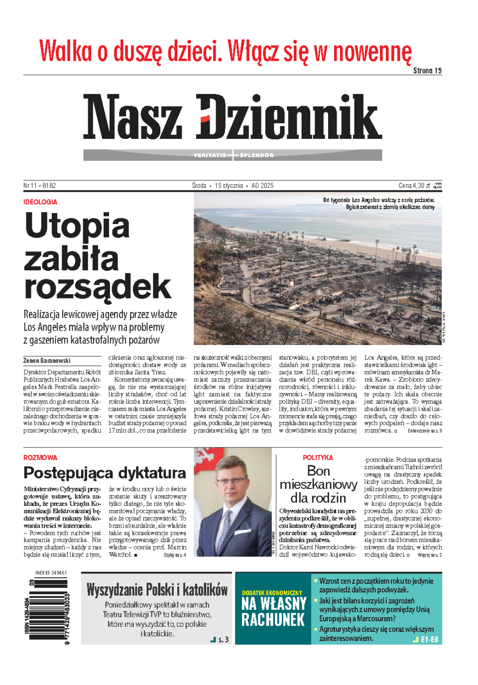 Nasz Dziennik z dnia 15.01.2025 wydanie PDF