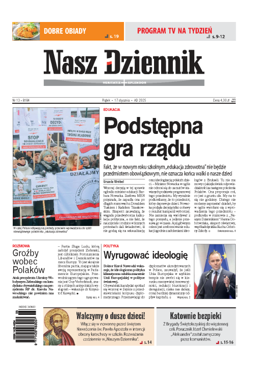 Nasz Dziennik z dnia 17.01.2025 wydanie PDF