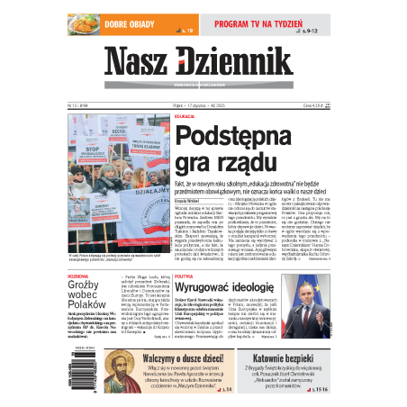 Nasz Dziennik z dnia 17.01.2025 wydanie PDF