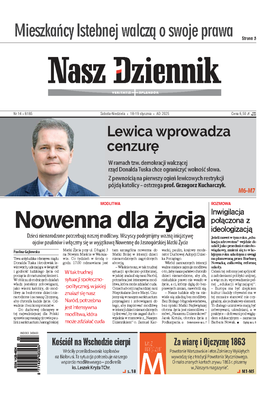 Nasz Dziennik z dnia 18.01.2025 wydanie PDF