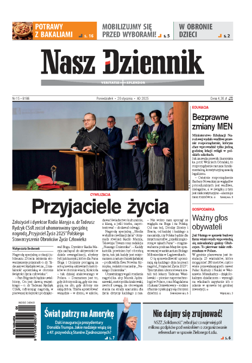Nasz Dziennik z dnia 20.01.2025 wydanie PDF