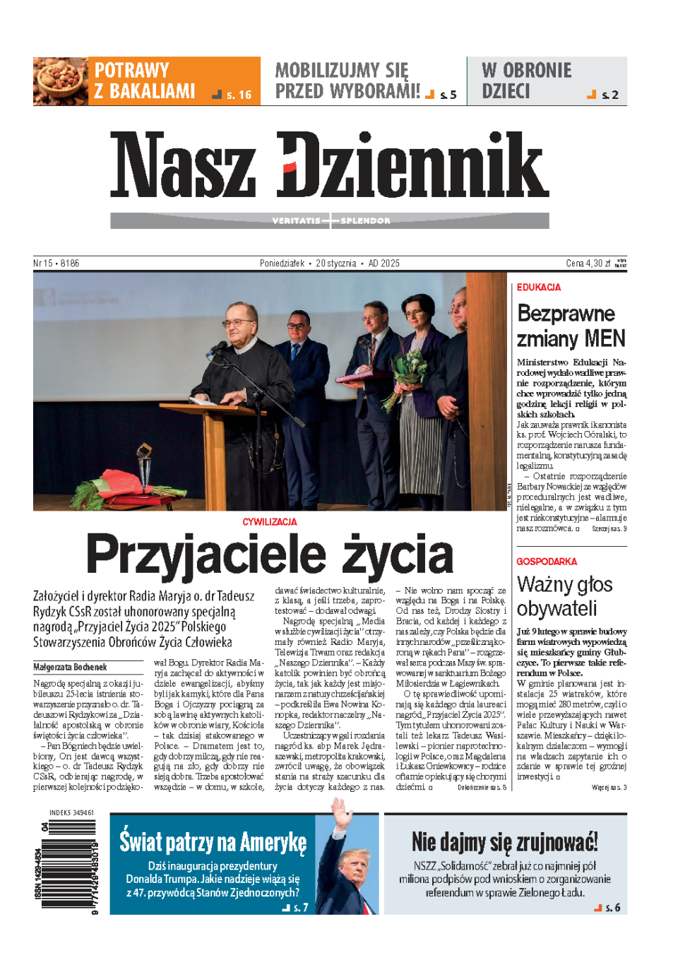 Nasz Dziennik z dnia 20.01.2025 wydanie PDF