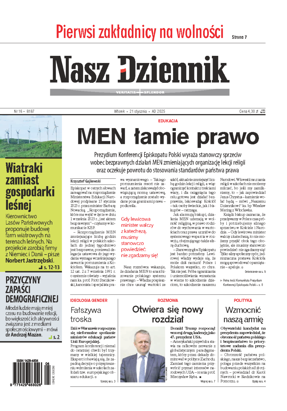 Nasz Dziennik z dnia 21.01.2025 wydanie PDF