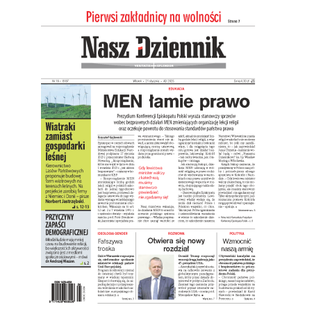 Nasz Dziennik z dnia 21.01.2025 wydanie PDF