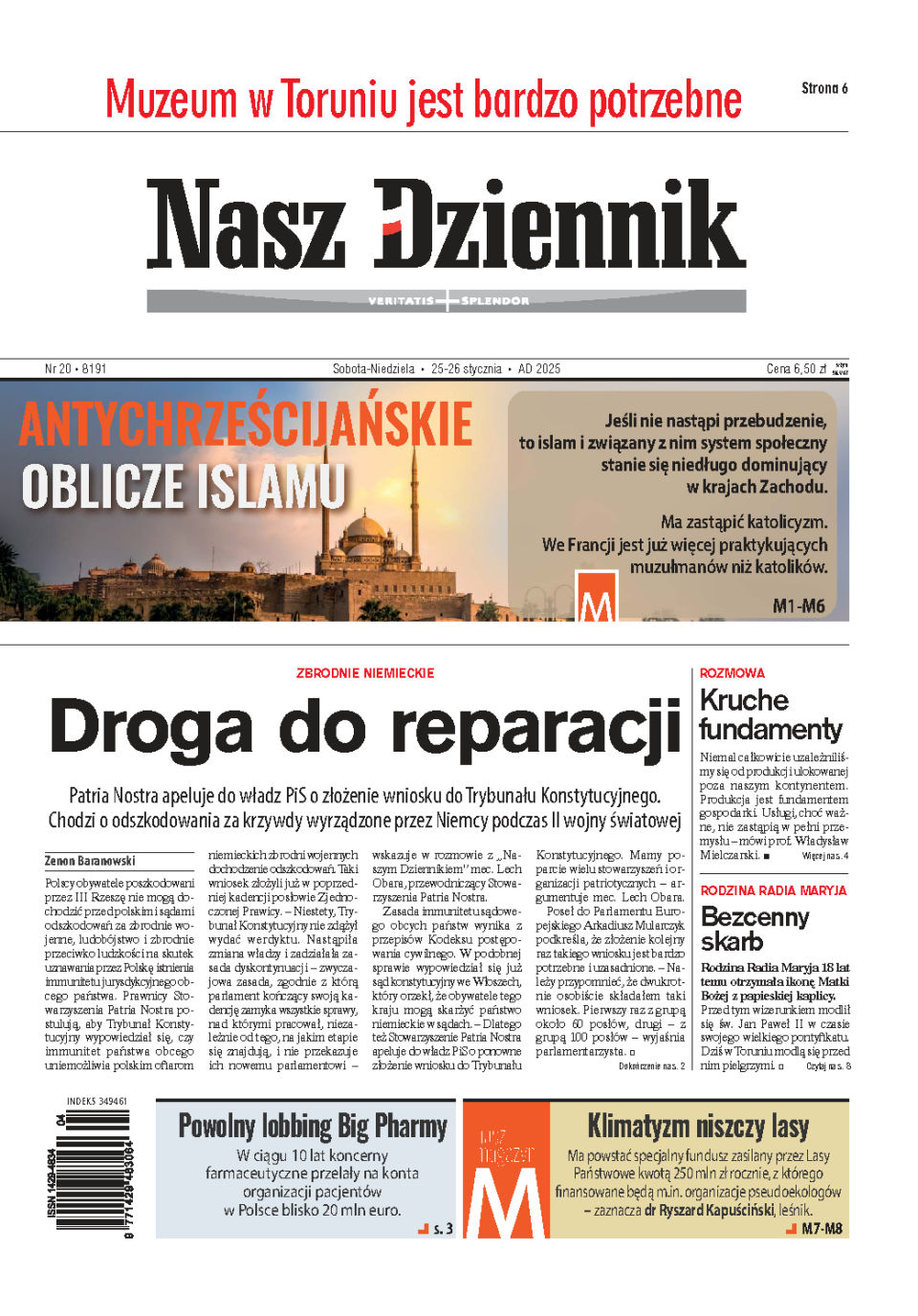 Nasz Dziennik z dnia 25.01.2025 wydanie PDF