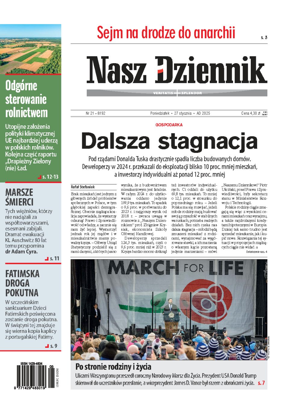 Nasz Dziennik z dnia 27.01.2025 wydanie PDF