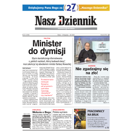 Nasz Dziennik z dnia 29.01.2025 wydanie PDF