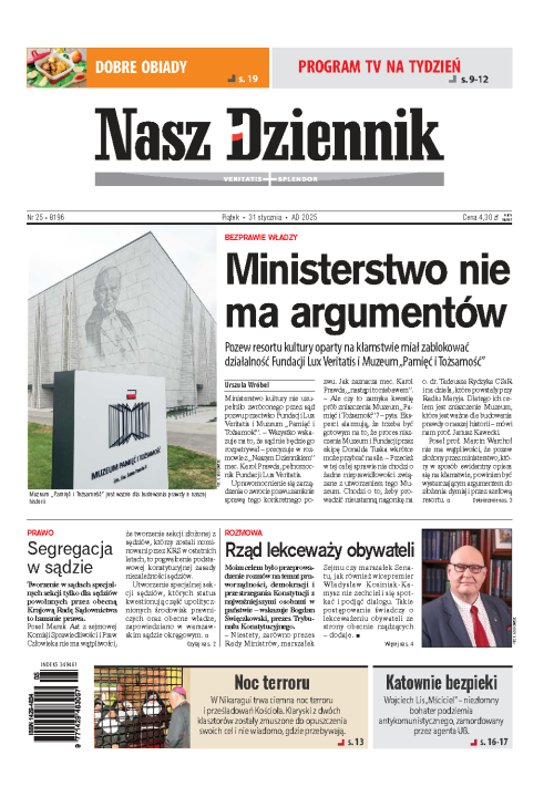 Nasz Dziennik z dnia 31.01.2025 wydanie PDF