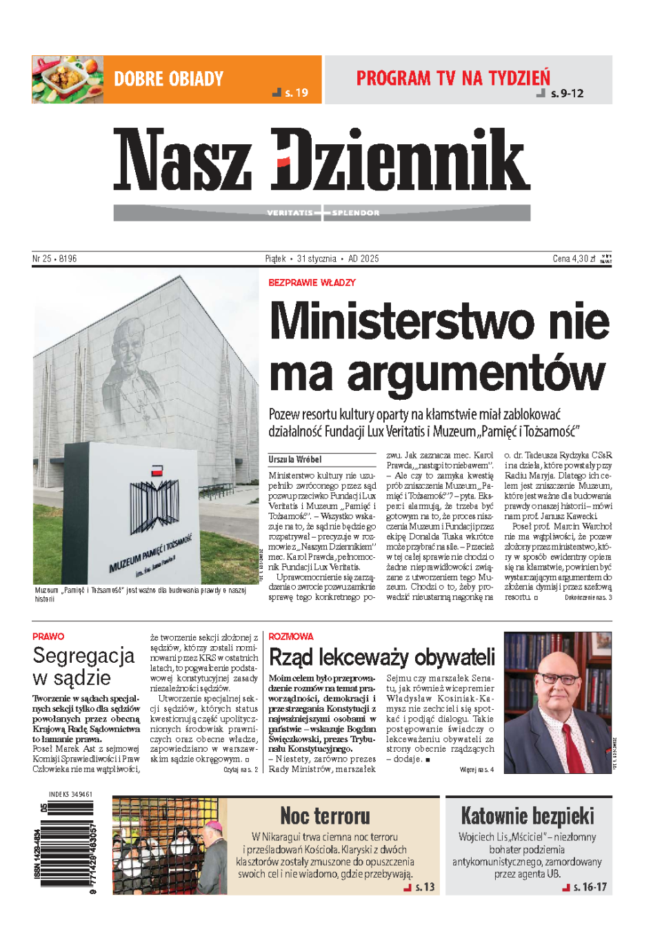 Nasz Dziennik z dnia 31.01.2025 wydanie PDF
