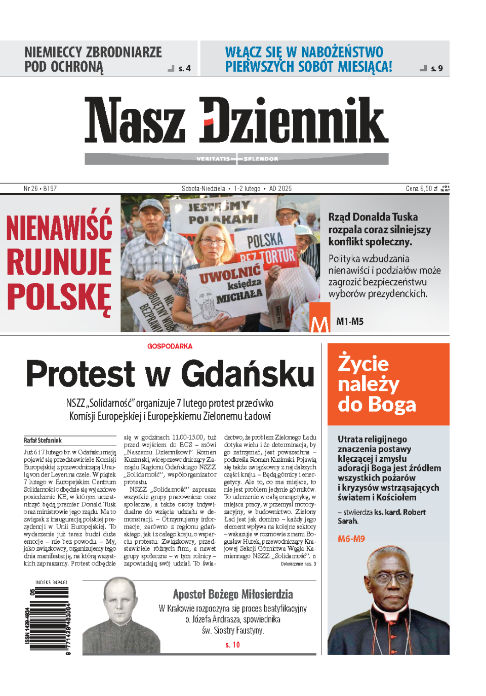 Nasz Dziennik z dnia 01.02.2025 wydanie PDF