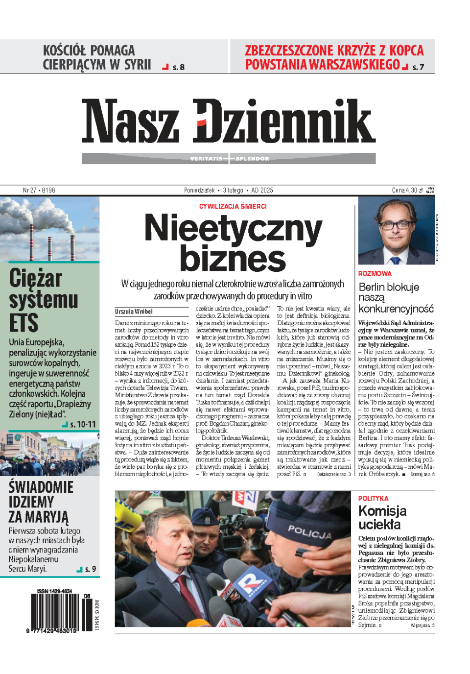 Nasz Dziennik z dnia 03.02.2025 wydanie PDF