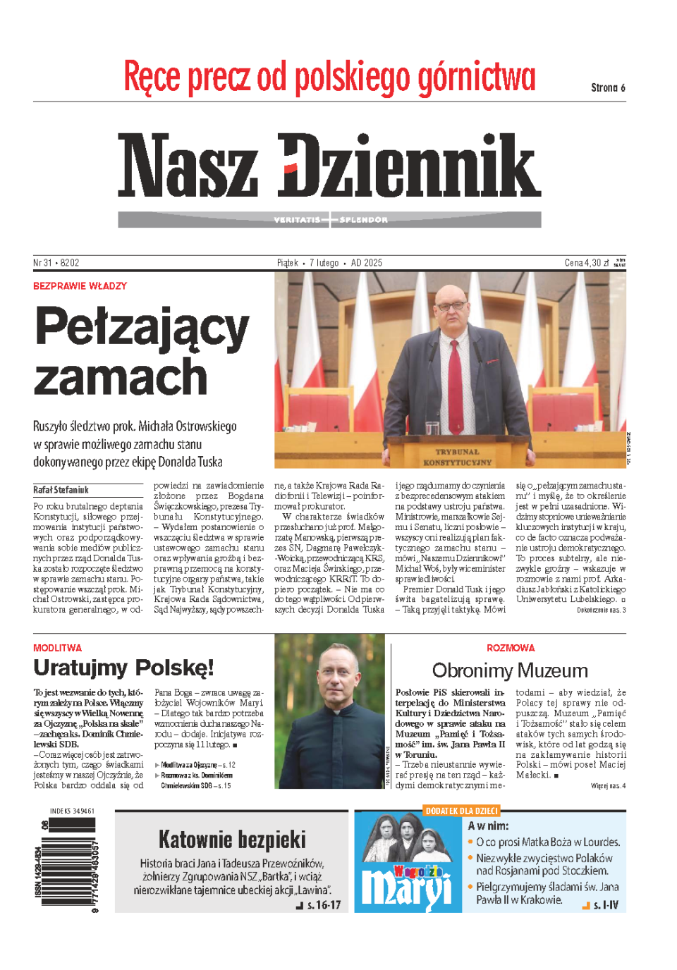Nasz Dziennik z dnia 07.02.2025 wydanie PDF