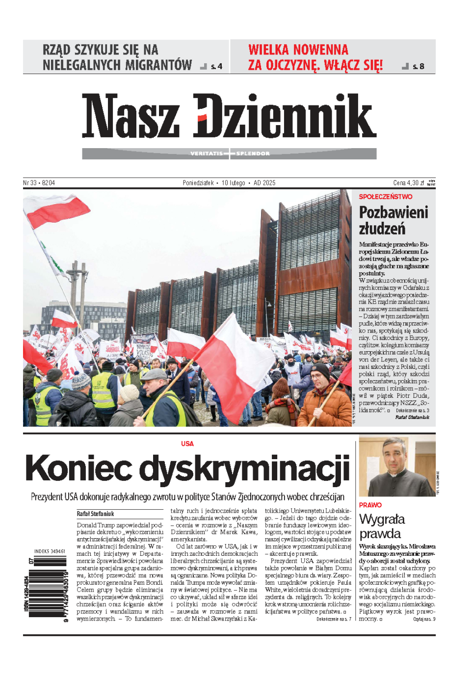 Nasz Dziennik z dnia 10.02.2025 wydanie PDF