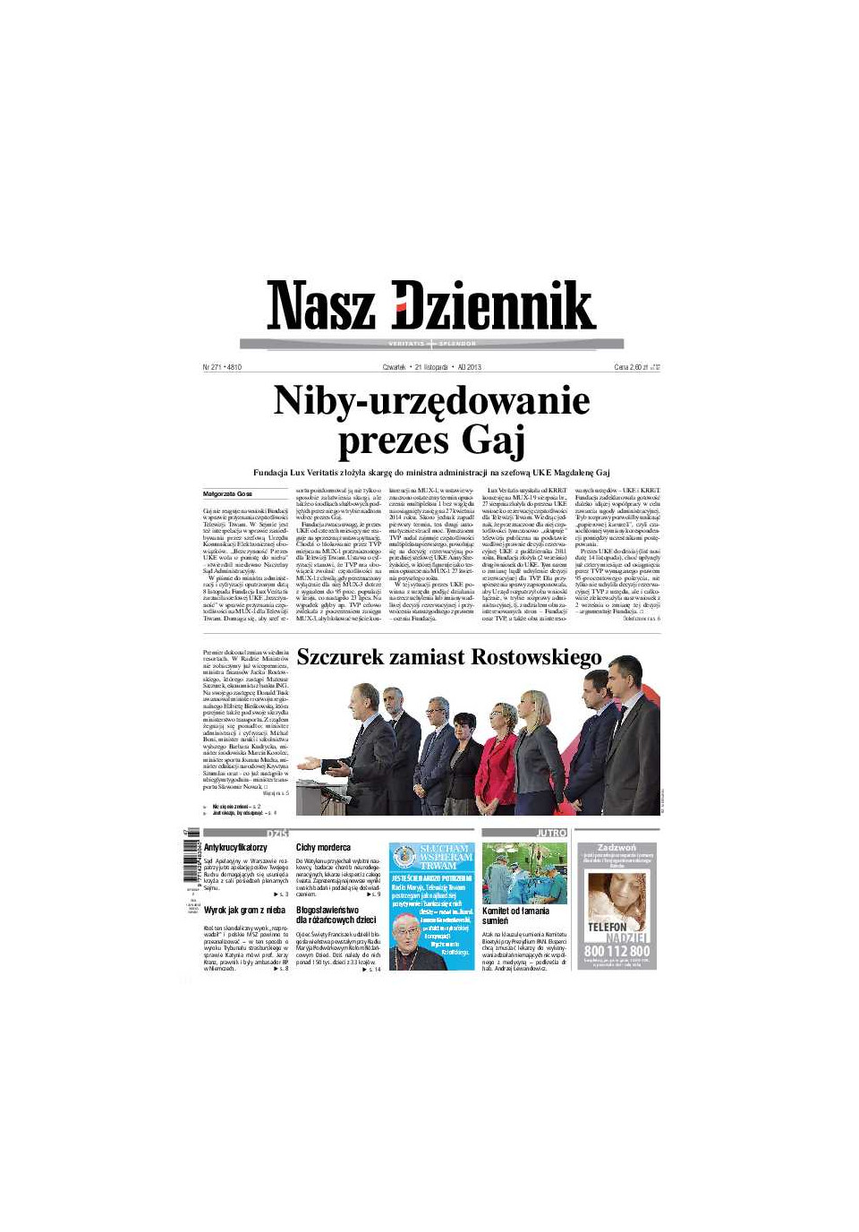 Nasz Dziennik z dnia 21.11.2013 wydanie PDF