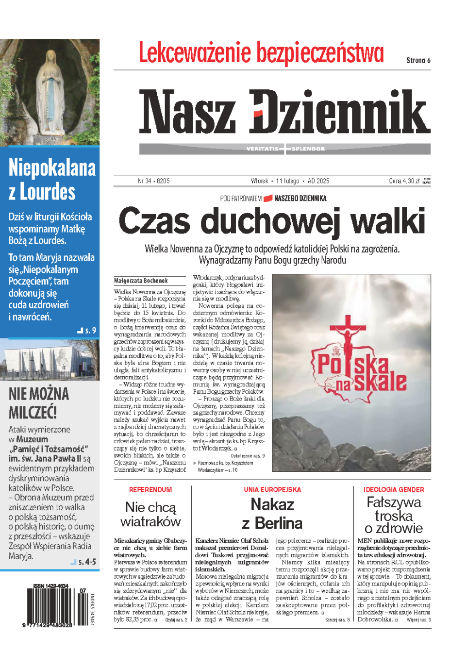Nasz Dziennik z dnia 11.02.2025 wydanie PDF