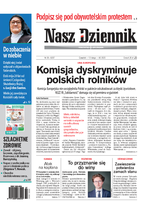 Nasz Dziennik z dnia 13.02.2025 wydanie PDF