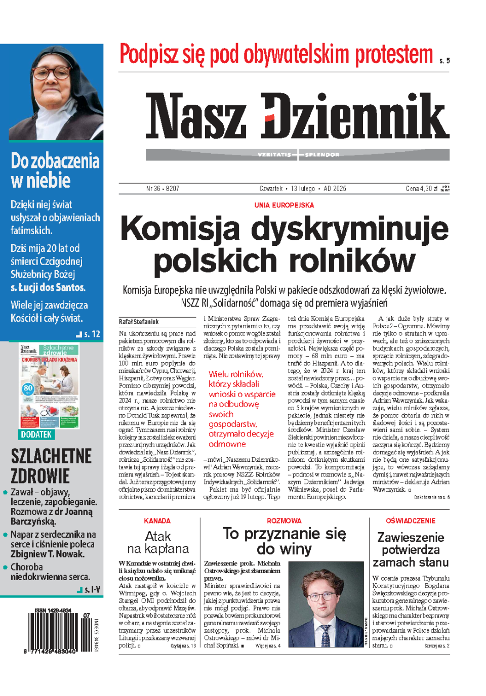 Nasz Dziennik z dnia 13.02.2025 wydanie PDF