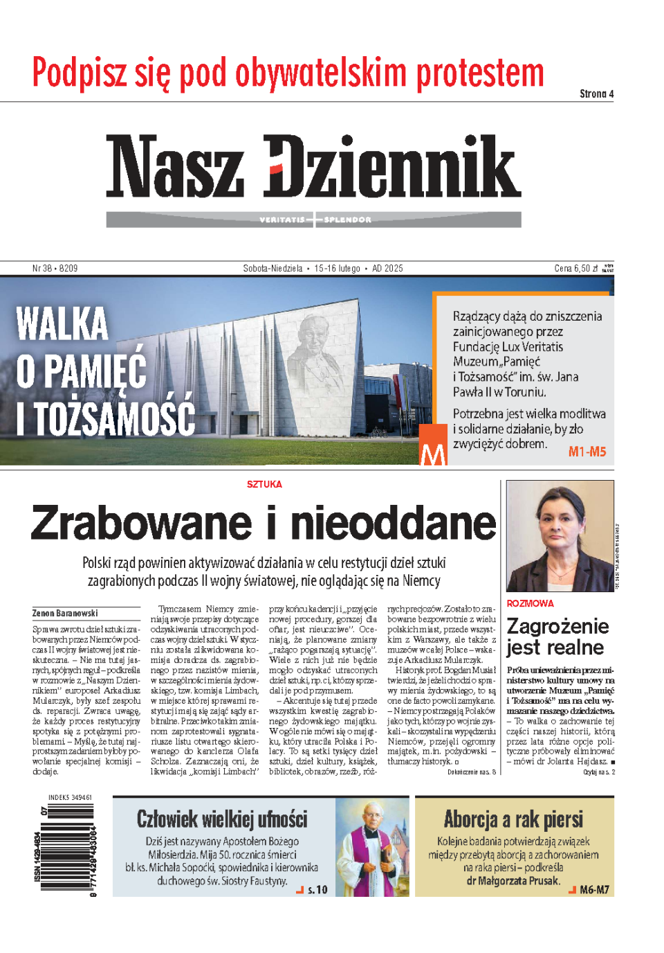 Nasz Dziennik z dnia 15.02.2025 wydanie PDF