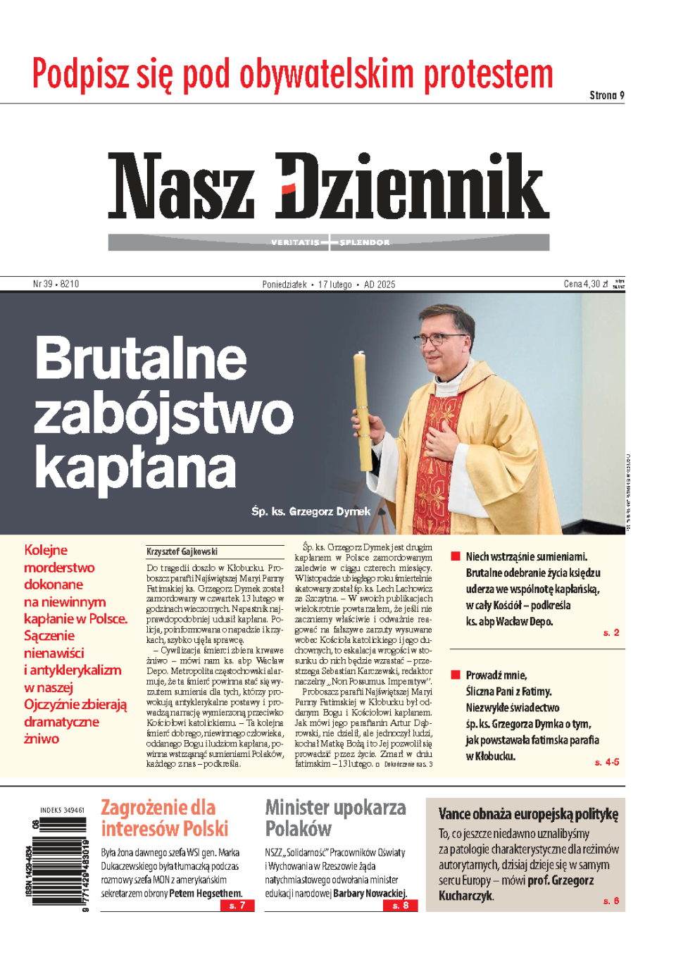 Nasz Dziennik z dnia 17.02.2025 wydanie PDF