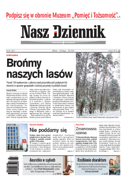 Nasz Dziennik z dnia 18.02.2025 wydanie PDF