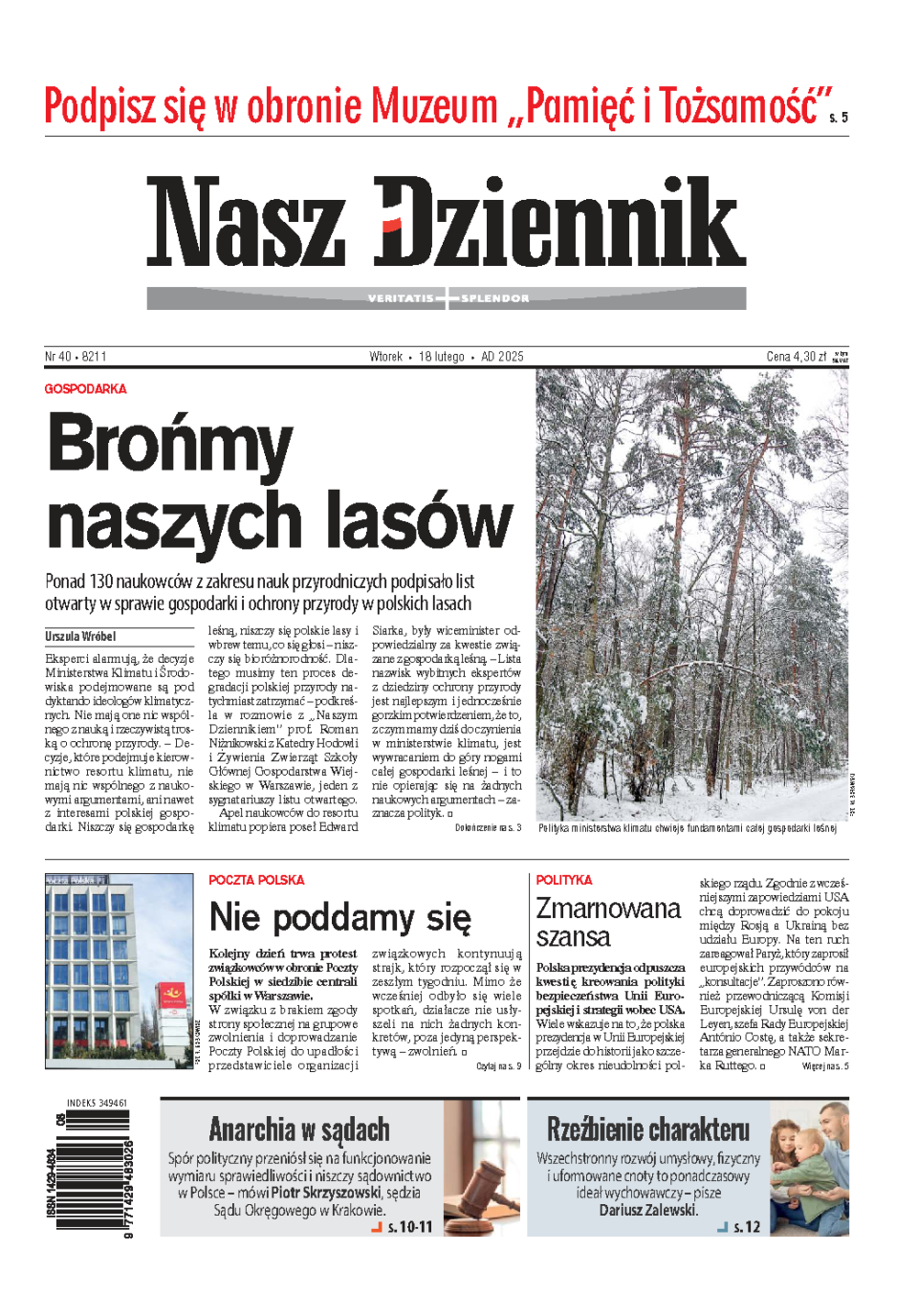 Nasz Dziennik z dnia 18.02.2025 wydanie PDF