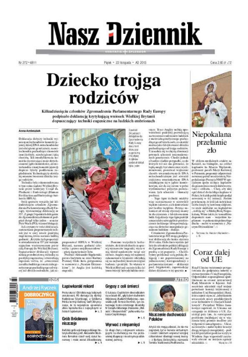 Nasz Dziennik z dnia 22.11.2013 wydanie PDF