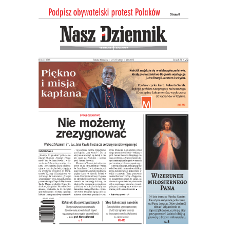 Nasz Dziennik z dnia 22.02.2025 wydanie PDF