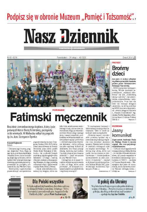 Nasz Dziennik z dnia 24.02.2025 wydanie PDF