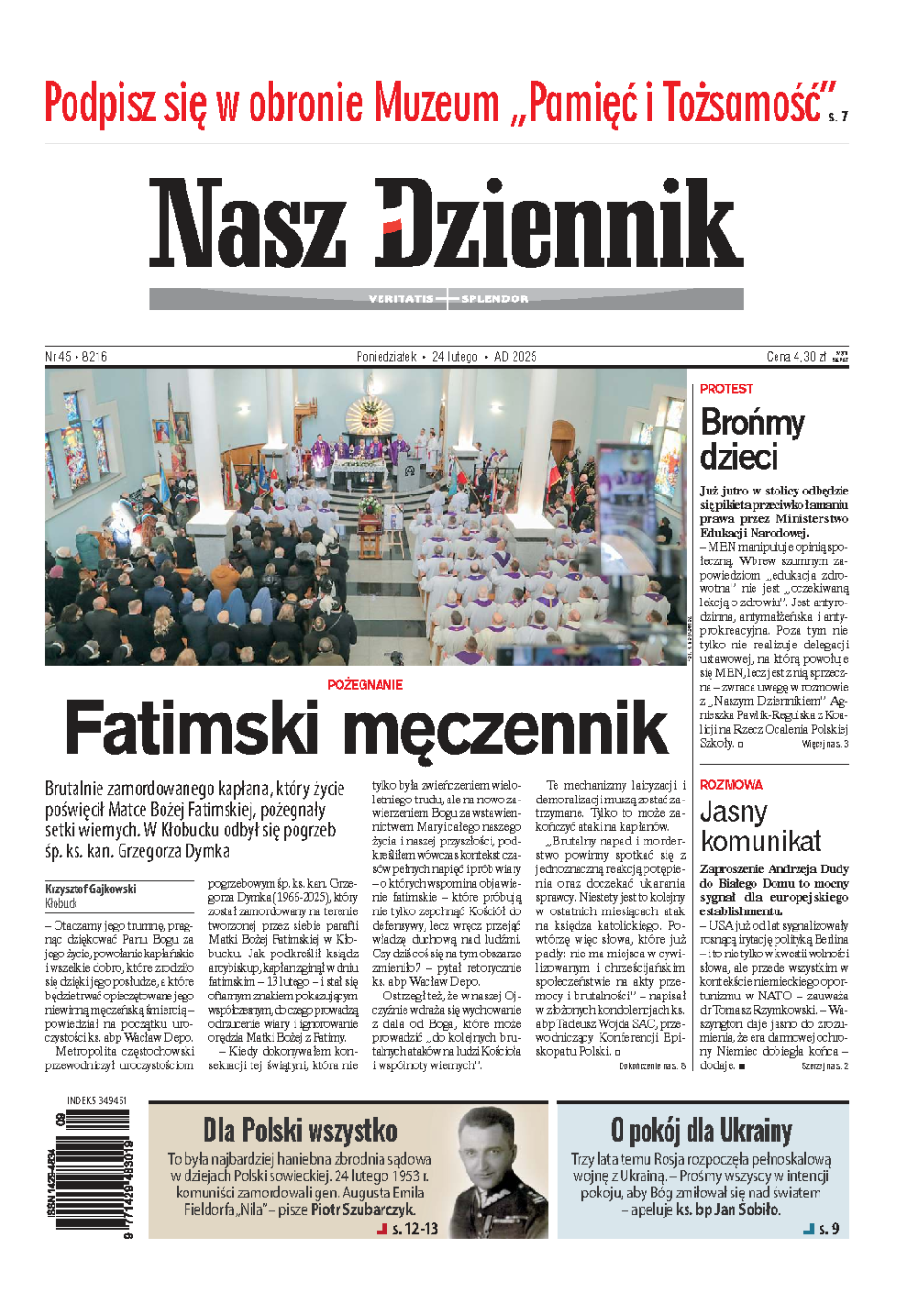Nasz Dziennik z dnia 24.02.2025 wydanie PDF