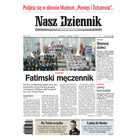Nasz Dziennik z dnia 24.02.2025 wydanie PDF