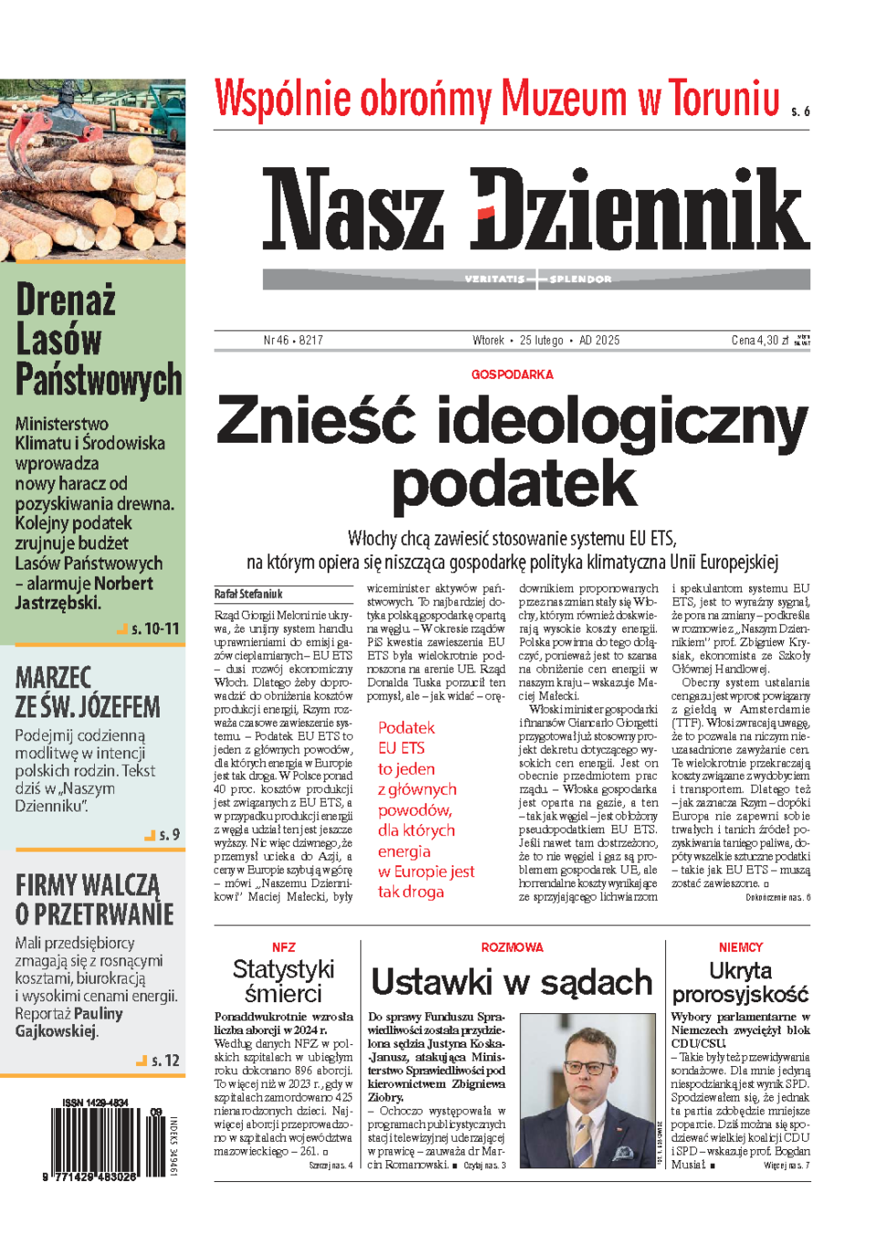 Nasz Dziennik z dnia 25.02.2025 wydanie PDF