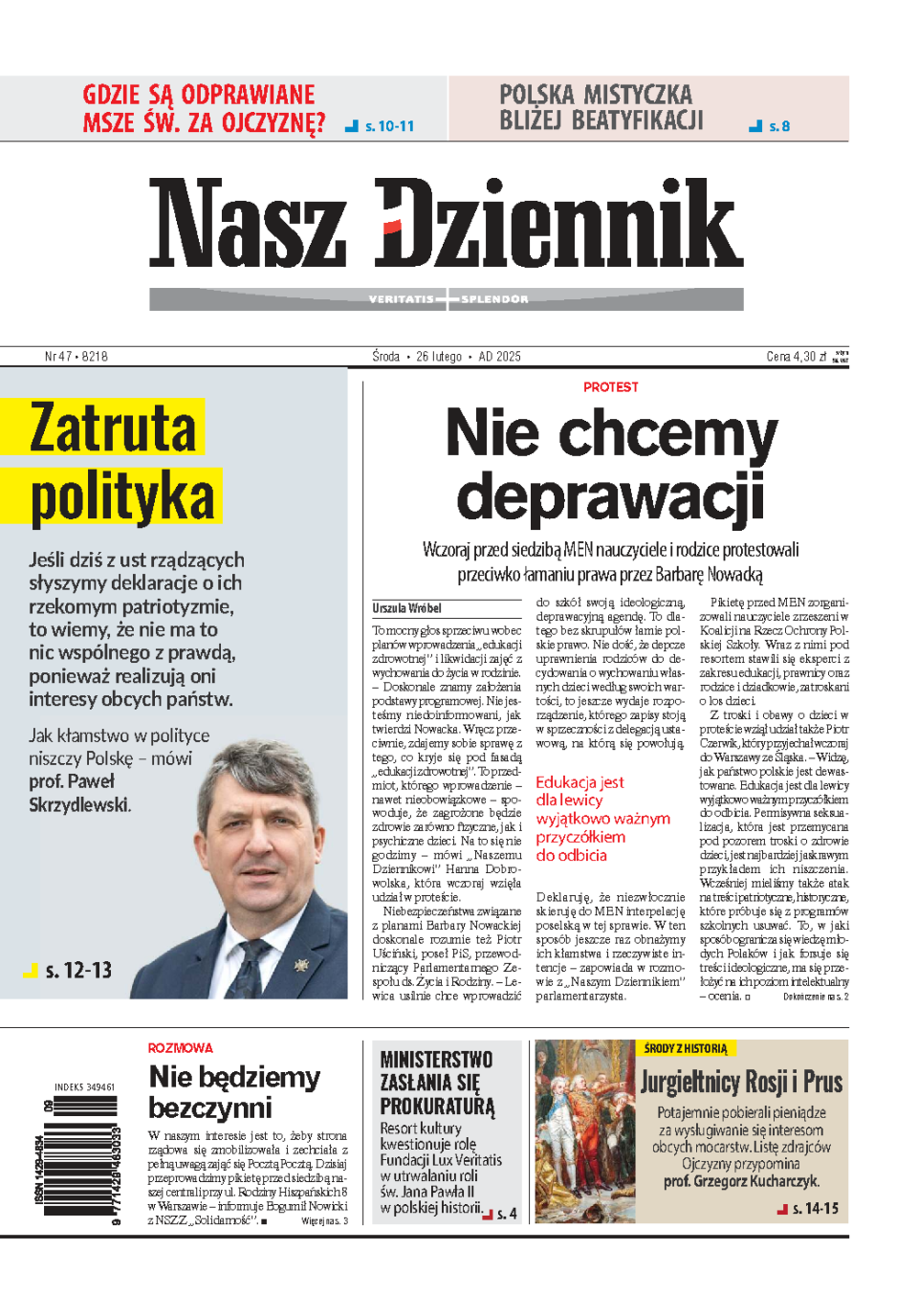 Nasz Dziennik z dnia 26.02.2025 wydanie PDF