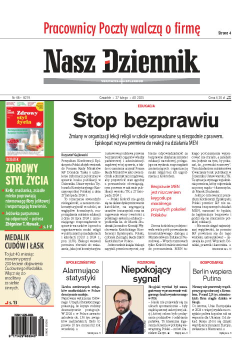 Nasz Dziennik z dnia 27.02.2025 wydanie PDF