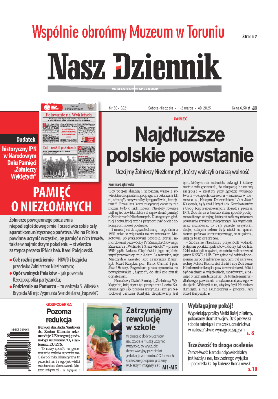 Nasz Dziennik z dnia 01.03.2025 wydanie PDF