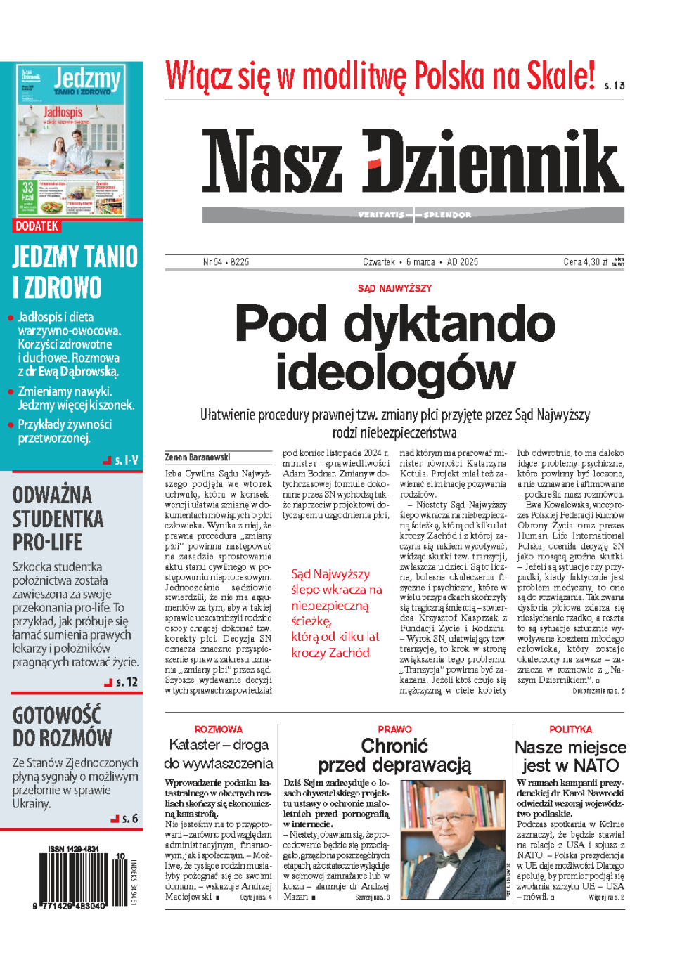 Nasz Dziennik z dnia 06.03.2025 wydanie PDF