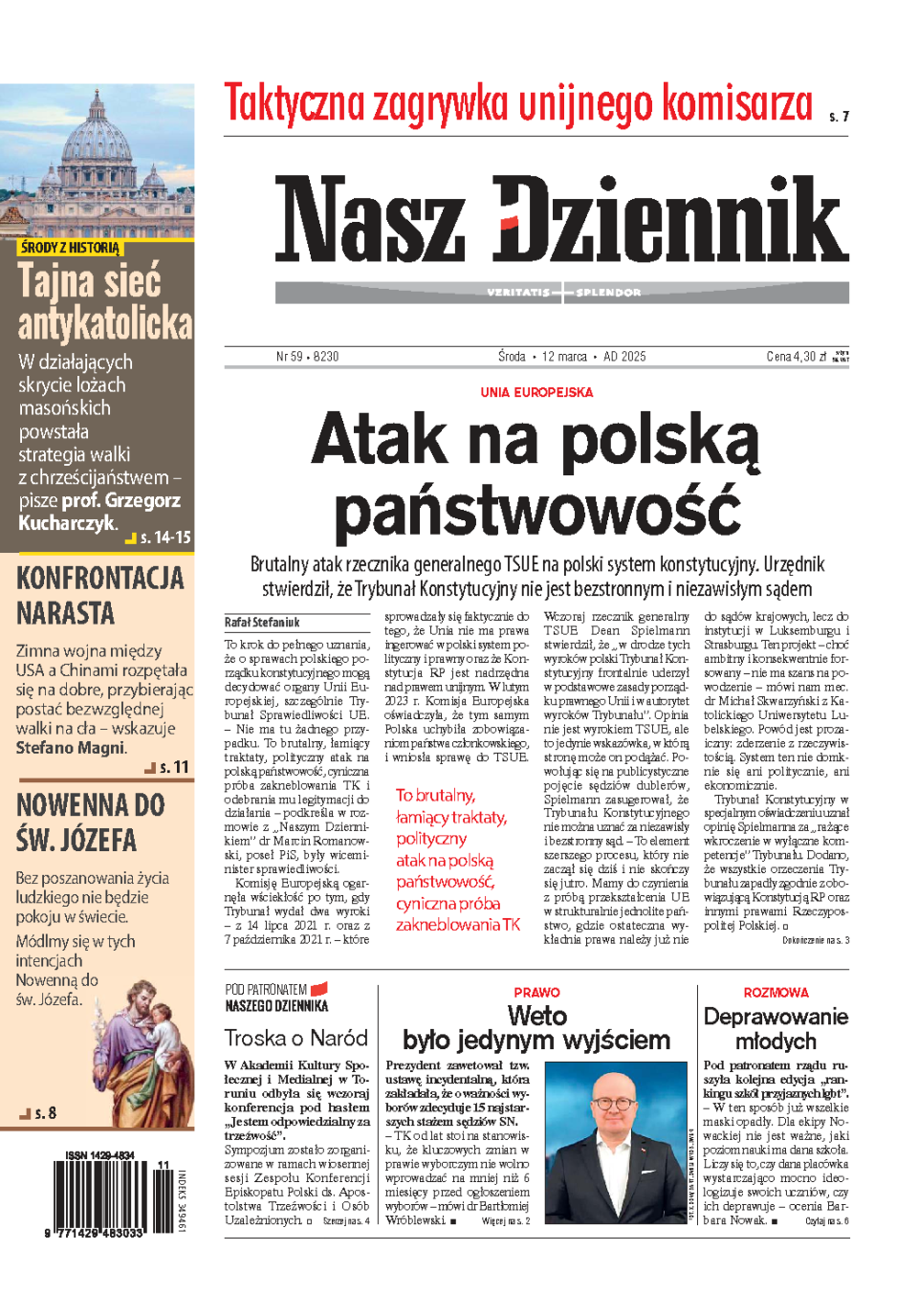 Nasz Dziennik z dnia 12.03.2025 wydanie PDF