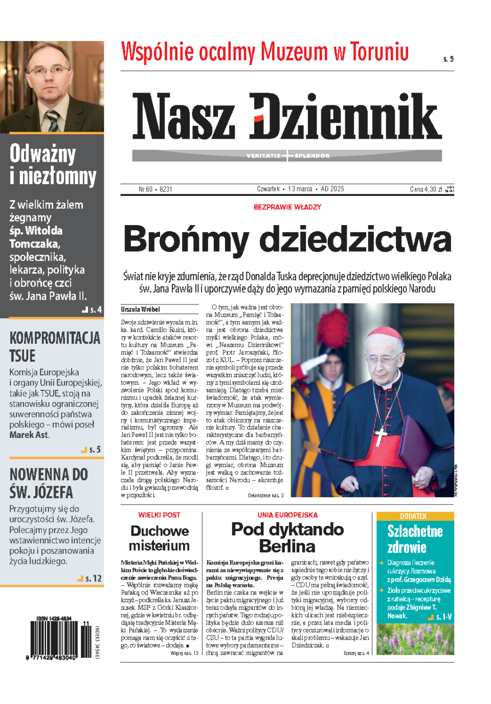 Nasz Dziennik z dnia 13.03.2025 wydanie PDF