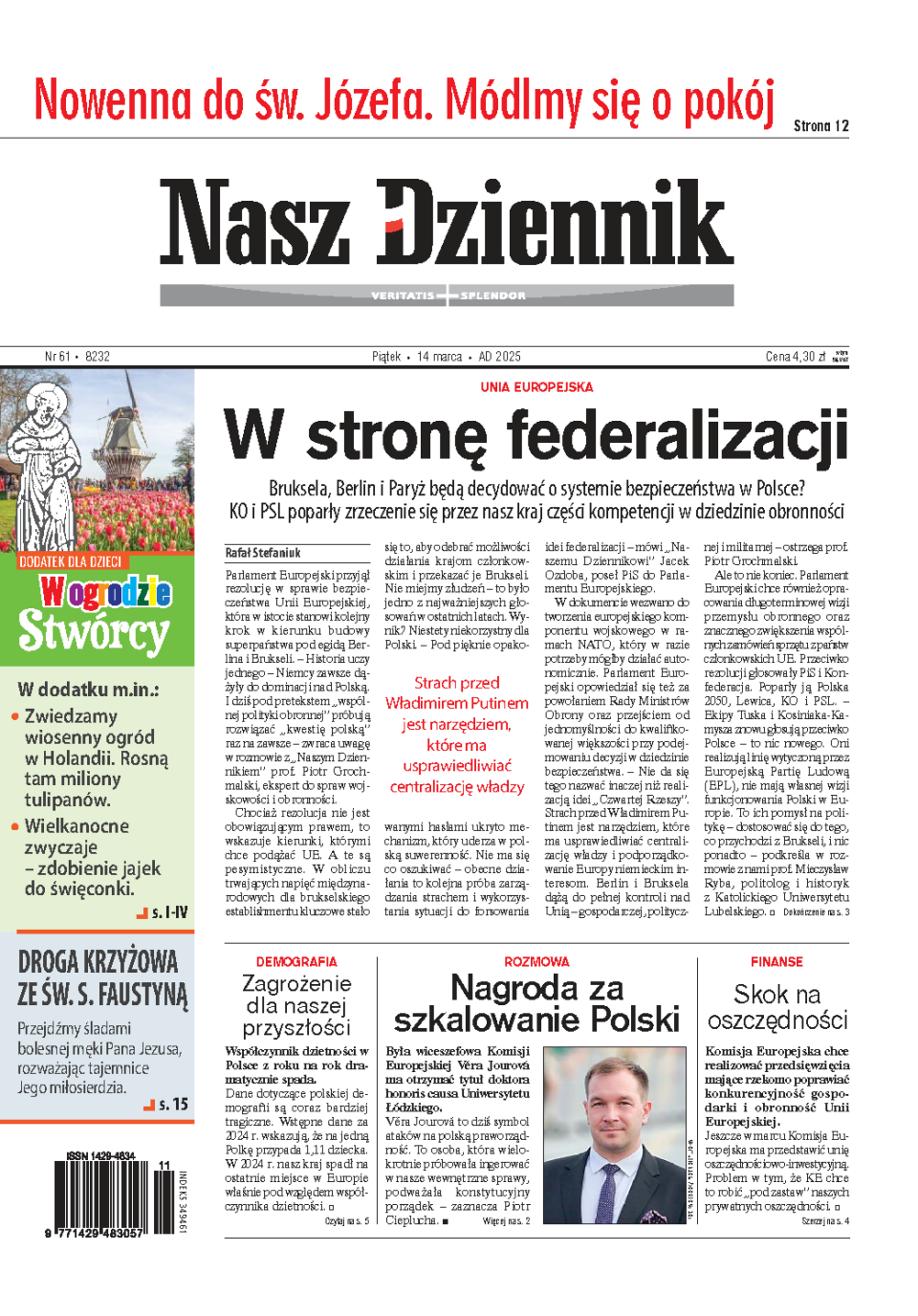 Nasz Dziennik z dnia 14.03.2025 wydanie PDF