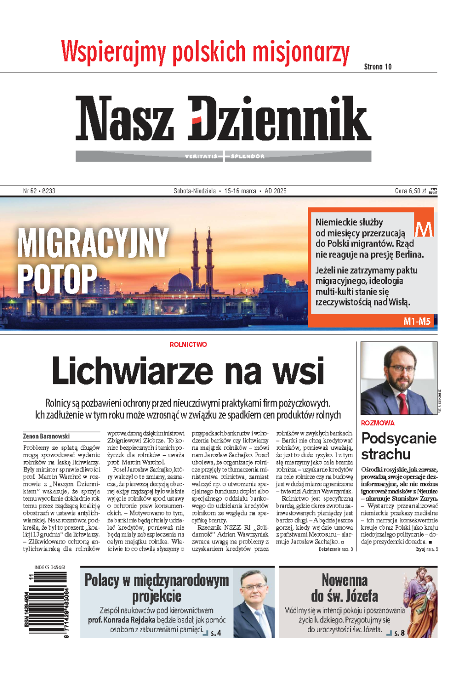 Nasz Dziennik z dnia 15.03.2025 wydanie PDF