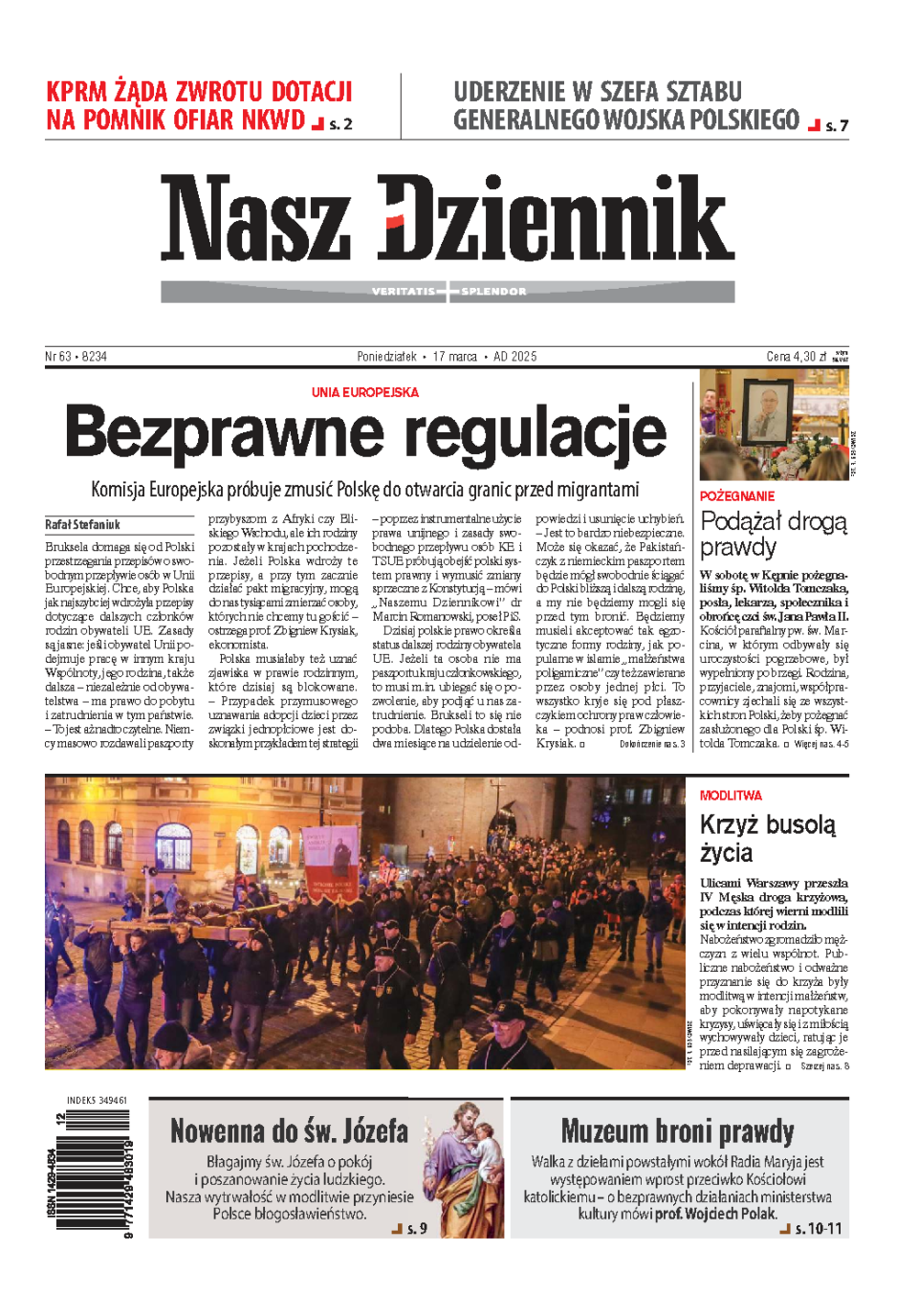 Nasz Dziennik z dnia 17.03.2025 wydanie PDF