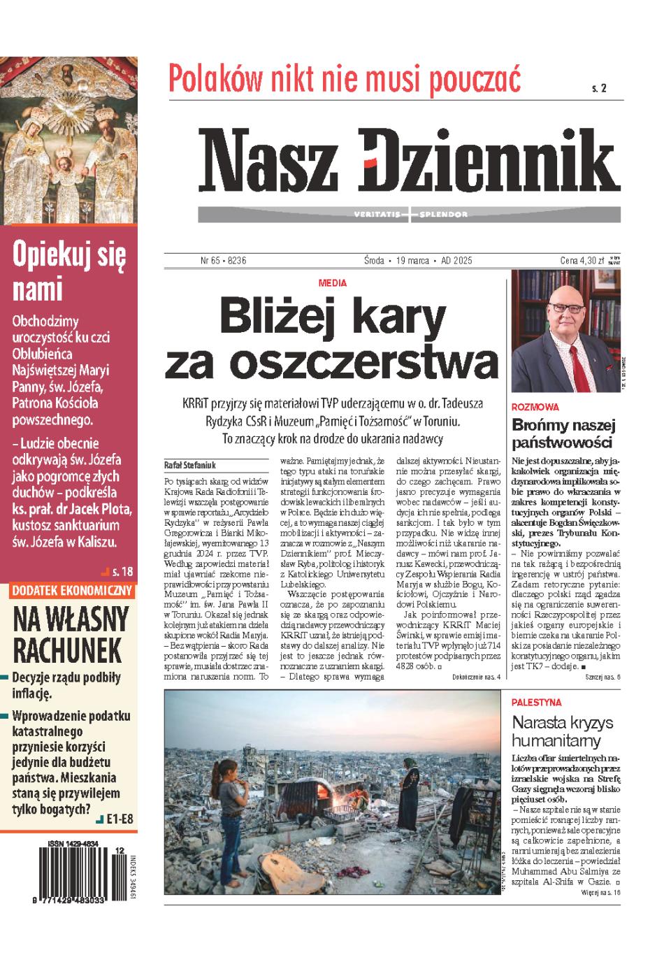 Nasz Dziennik z dnia 19.03.2025 wydanie PDF